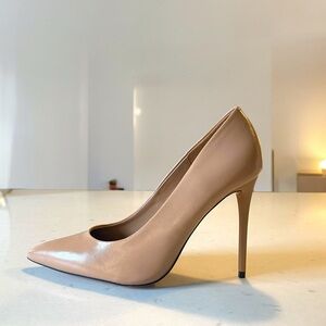 NEW Zara Women High Heeled Shoes in Beige Size 6.5